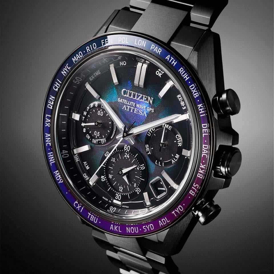  【世界限定1,900本】 CC4057-60E CITIZEN シチズン アテッサ ACT Line ブラックチタンシリーズ LAYERS of TIME