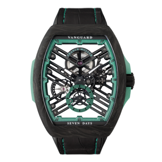 FRANCK MULLER フランクミュラー ヴァンガード7デイズ パワーリザーブスケルトン レーシング クリプトン V45S6SQTRCGKRY2J CARBONVE グリーン