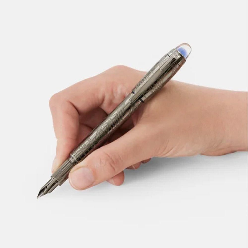MB130219 MONTBLANC モンブラン スターウォーカー スペースブルー メタル 万年筆