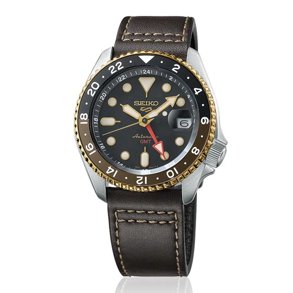 セイコー5 スポーツ SBSC020/レザーベルト/自動巻き/2024新作 セイコー 5スポーツ SKX Sports Style GMTモデル SBSC020 メンズ