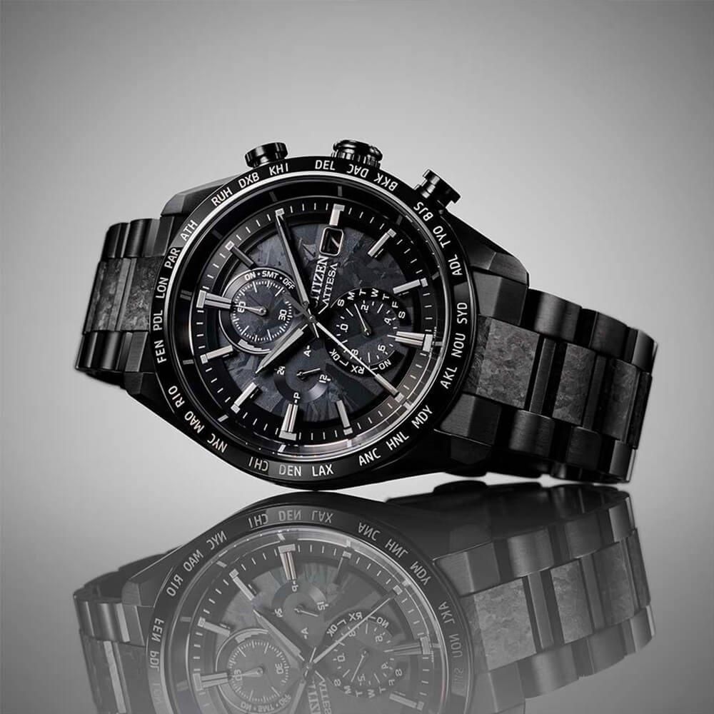  【世界限定2,900本】 AT8287-62E CITIZEN シチズン アテッサ ACT Line
ブラックチタンシリーズ HAKUTO-Rコラボレーションモデル