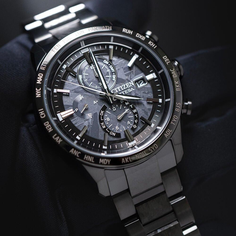  【世界限定2,900本】 AT8287-62E CITIZEN シチズン アテッサ ACT Line
ブラックチタンシリーズ HAKUTO-Rコラボレーションモデル