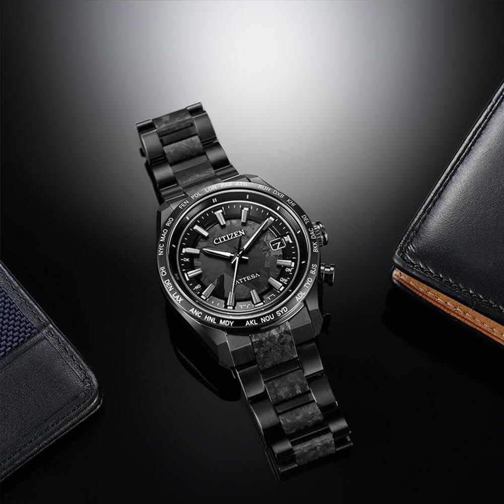  【世界限定1,900本】 CB0285-63E CITIZEN シチズン アテッサ ACT Line
ブラックチタンシリーズ HAKUTO-Rコラボレーションモデル
