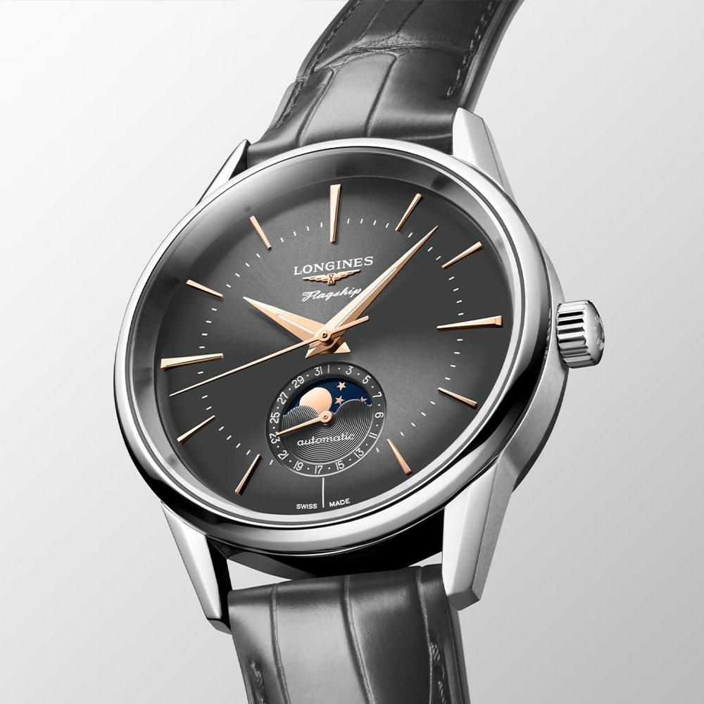 L4.815.4.52.2 LONGINES ロンジン フラッグシップ ヘリテージ ムーンフェイズ 38.5mm