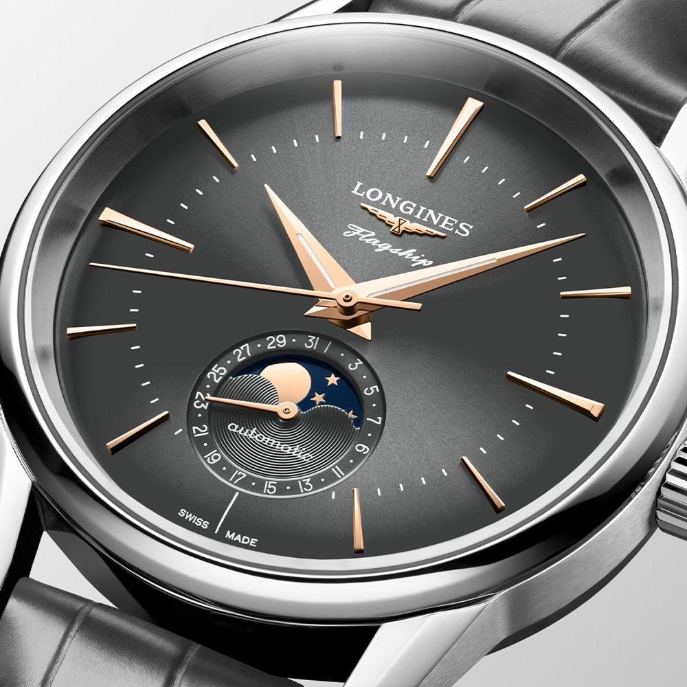 L4.815.4.52.2 LONGINES ロンジン フラッグシップ ヘリテージ ムーンフェイズ 38.5mm