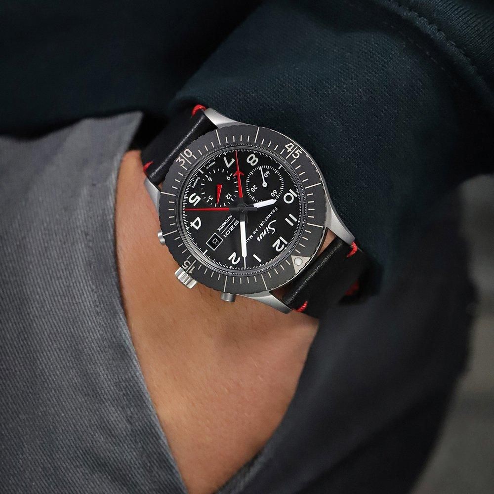 156.1 Sinn ジン インストゥルメントクロノグラフ カウレザー仕様