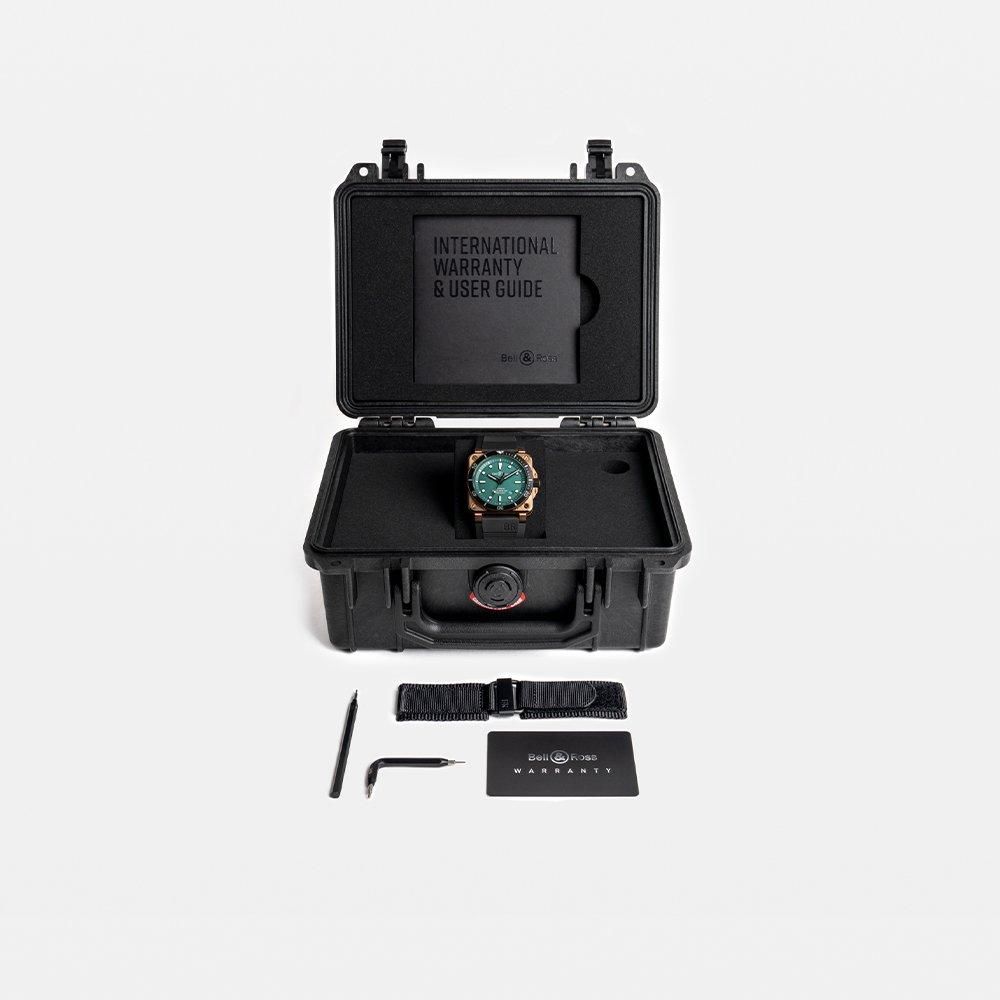 【999本限定】BR0392-D-LT-BR/SRB Bell & Ross ベル&ロス インストゥルメンツ BR03 ダイバー ブラック & グリーン ブロンズ