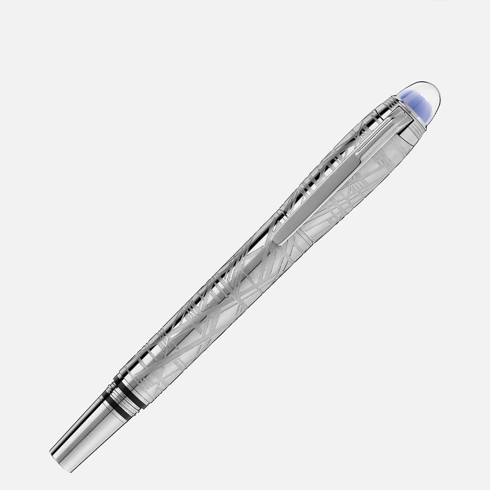 MB130218 MONTBLANC モンブラン スターウォーカー スペースブルー メタル 万年筆 F