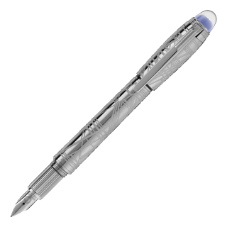 MB130218 MONTBLANC モンブラン スターウォーカー スペースブルー メタル 万年筆 F