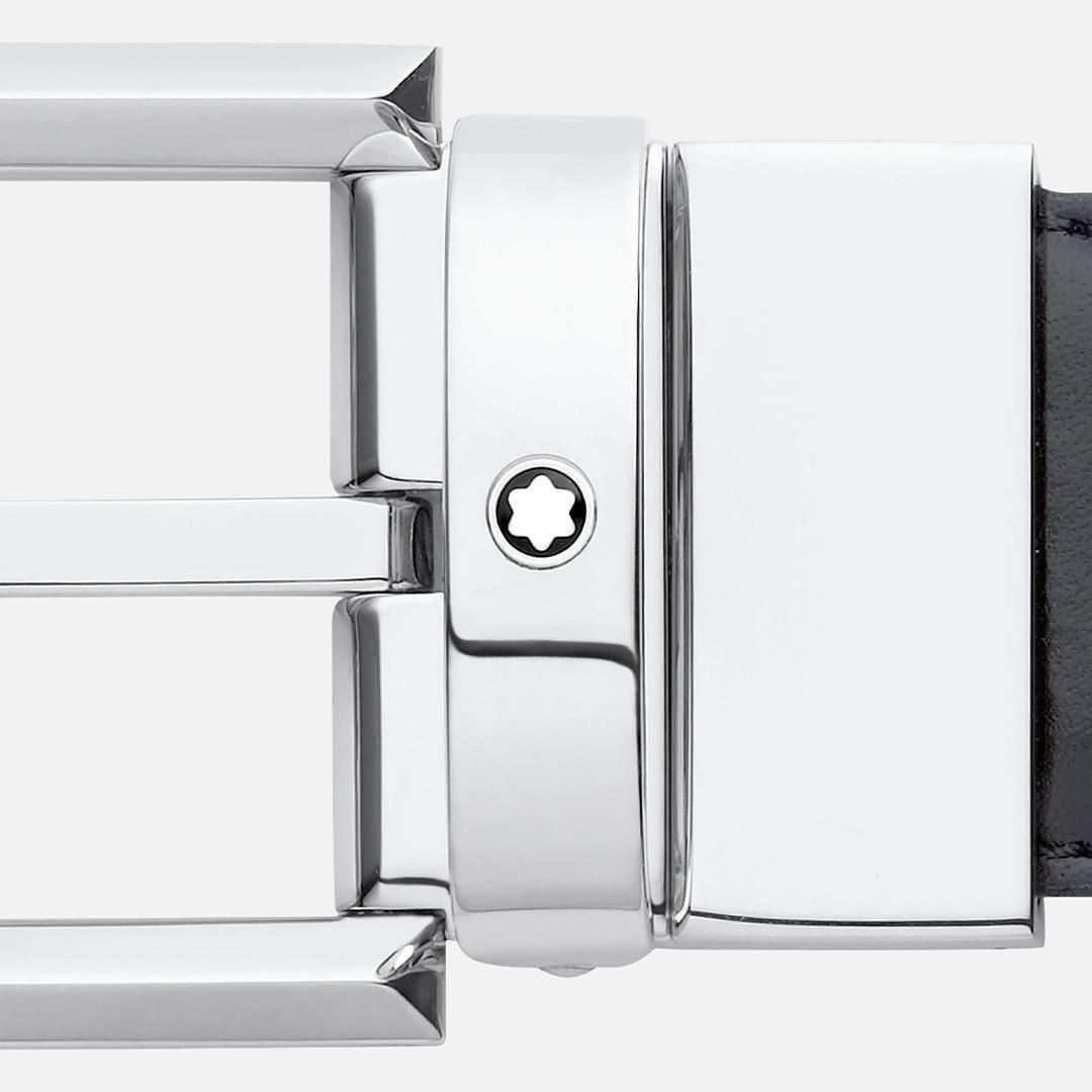 MB111080 MONTBLANC モンブラン ホースシューバックル ブラック/ブラウン リバーシブルレザーベルト 30mm