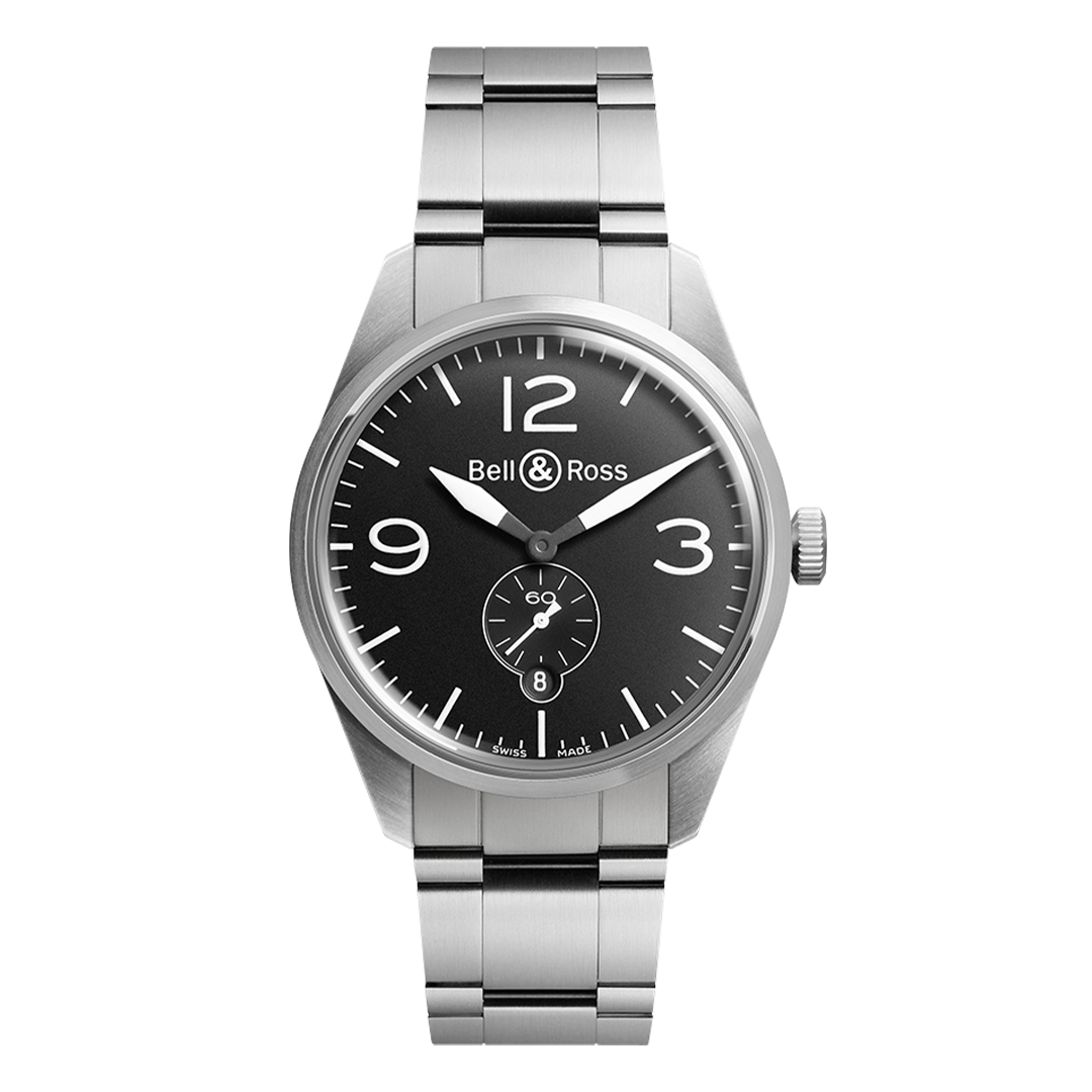 BRV123-BL-ST/SST Bell & Ross ベル&ロス BR 123 オリジナル ブラック