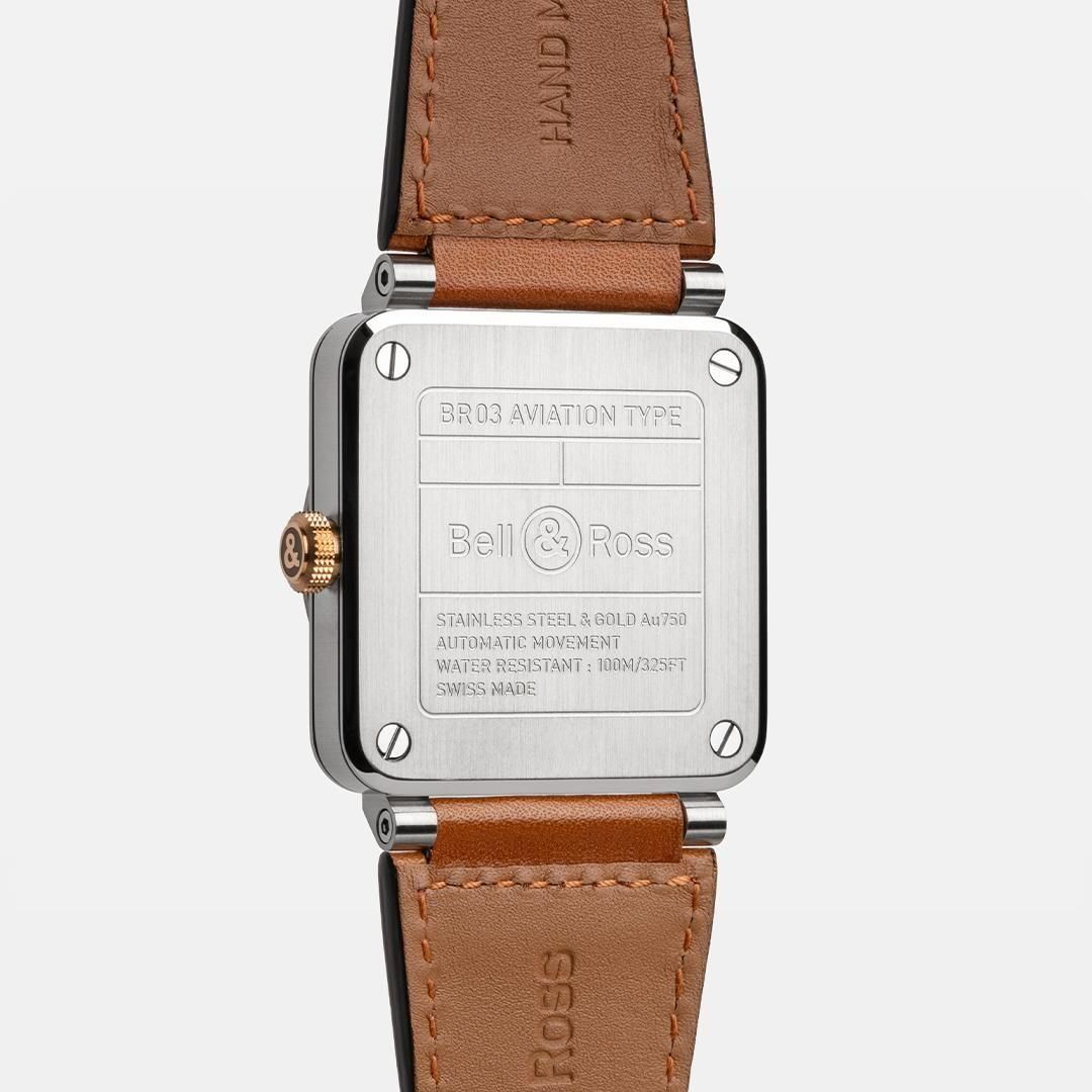 BR03A-WH-STPG/SCA Bell & Ross ベル&ロス BR03 ホワイト スティール & ゴールド