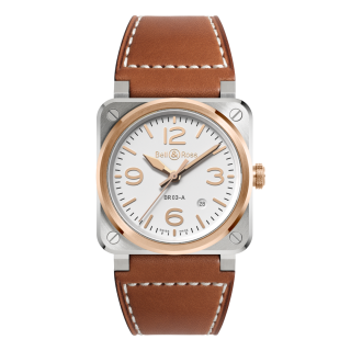 BR03A-WH-STPG/SCA Bell & Ross ベル&ロス BR03 ホワイト スティール & ゴールド