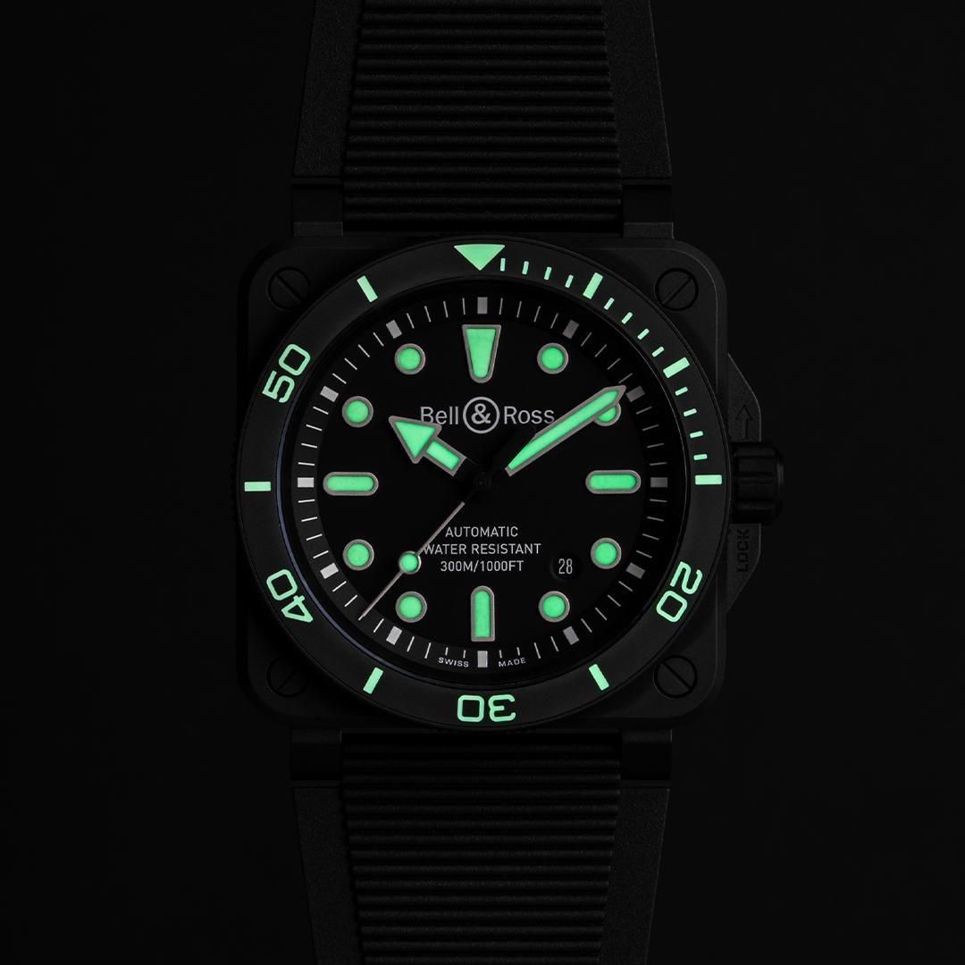 BR03A-D-BL-CE/SRB Bell & Ross ベル&ロス BR03 ダイバー ブラック マット セラミック