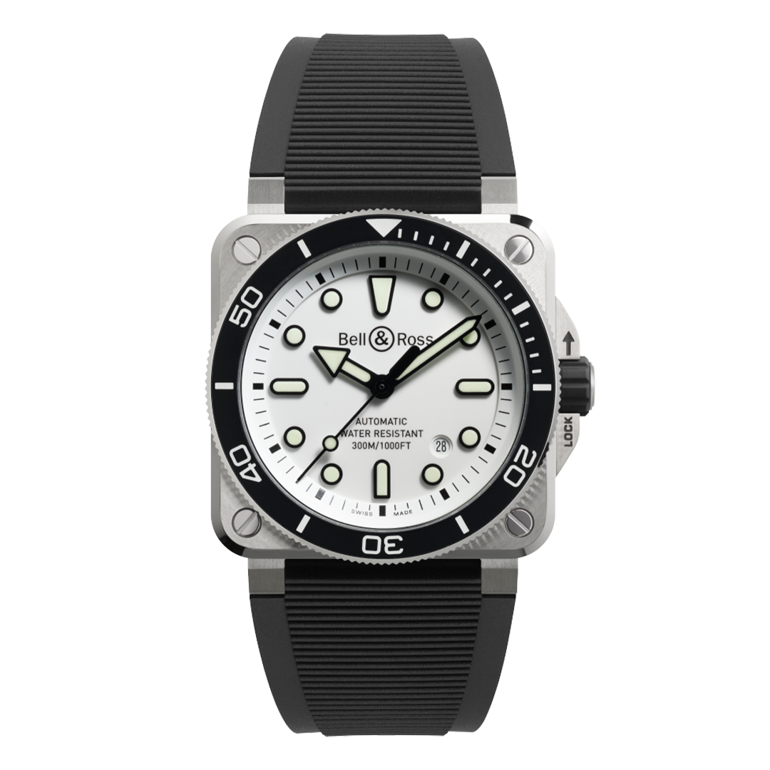 BR03A-D-WH-ST/SRB Bell & Ross ベル&ロス BR03 ダイバー ホワイト スティール