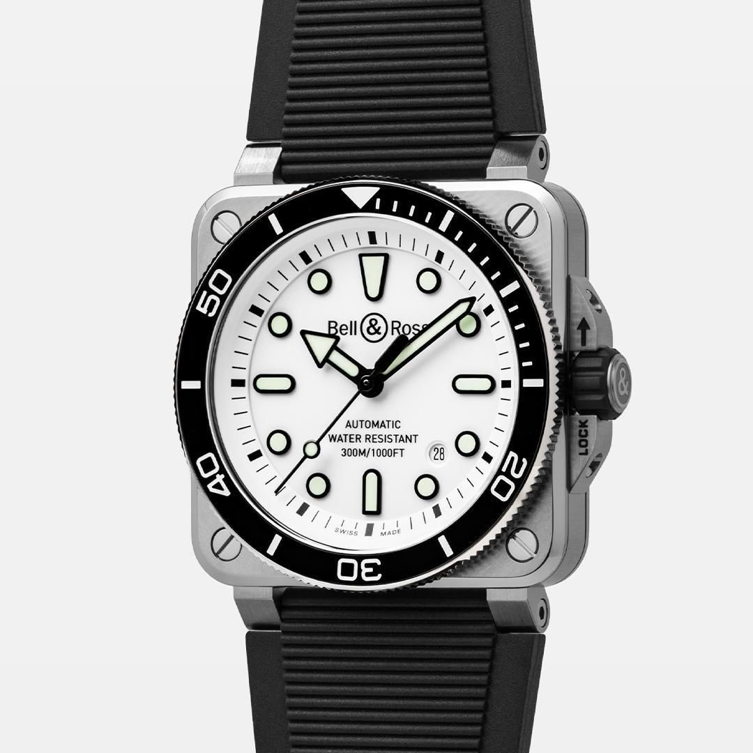 BR03A-D-WH-ST/SRB Bell & Ross ベル&ロス BR03 ダイバー ホワイト スティール