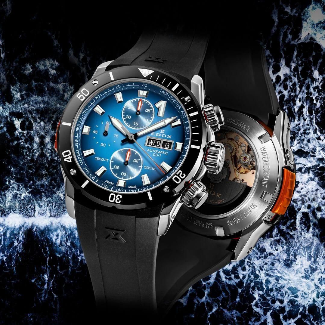 01128-3NOCA-BUIDN EDOX エドックス クロノオフショア1 ベゼルロック クロノグラフ オートマティック