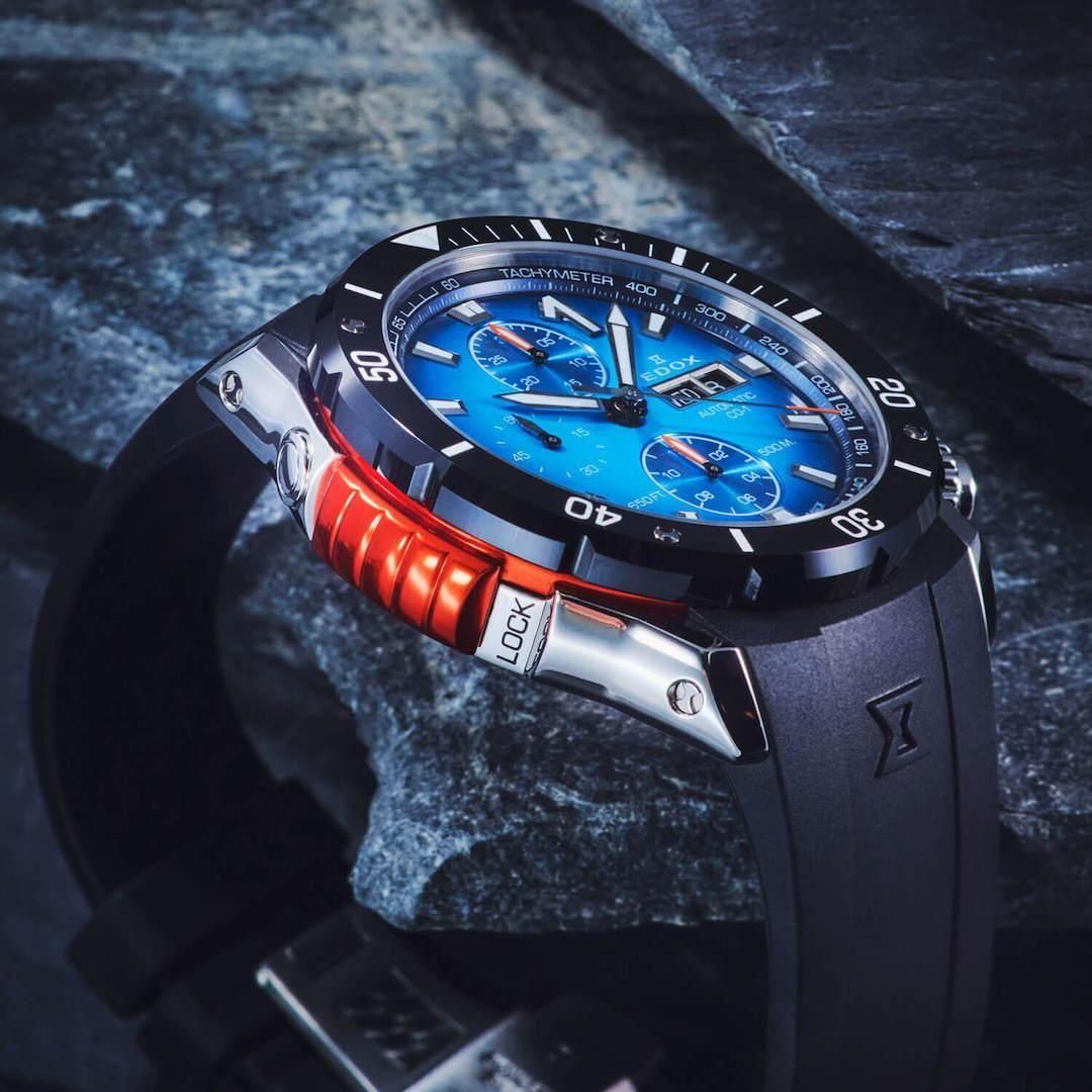 01128-3NOCA-BUIDN EDOX エドックス クロノオフショア1 ベゼルロック クロノグラフ オートマティック