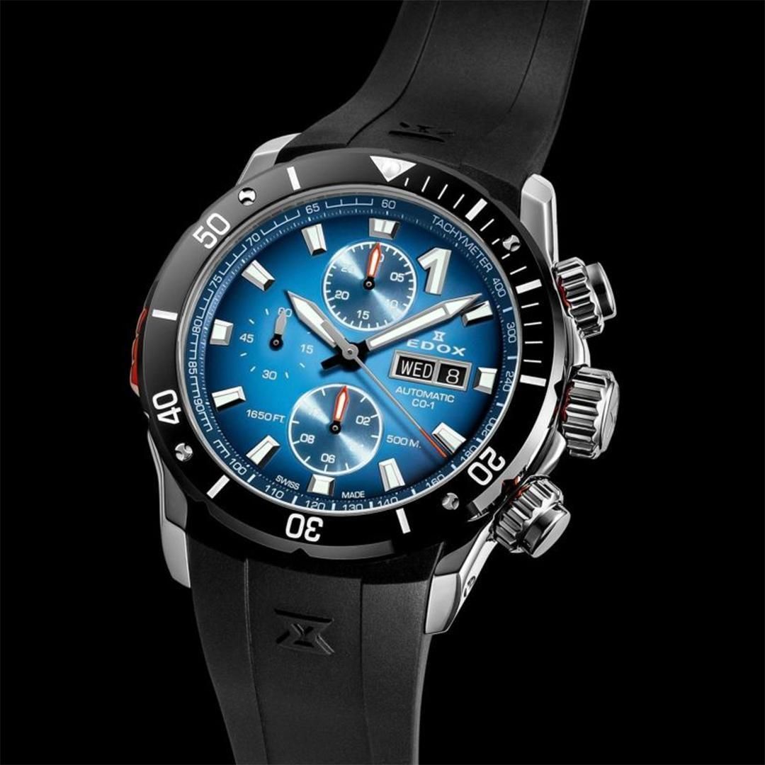 01128-3NOCA-BUIDN EDOX エドックス クロノオフショア1 ベゼルロック クロノグラフ オートマティック