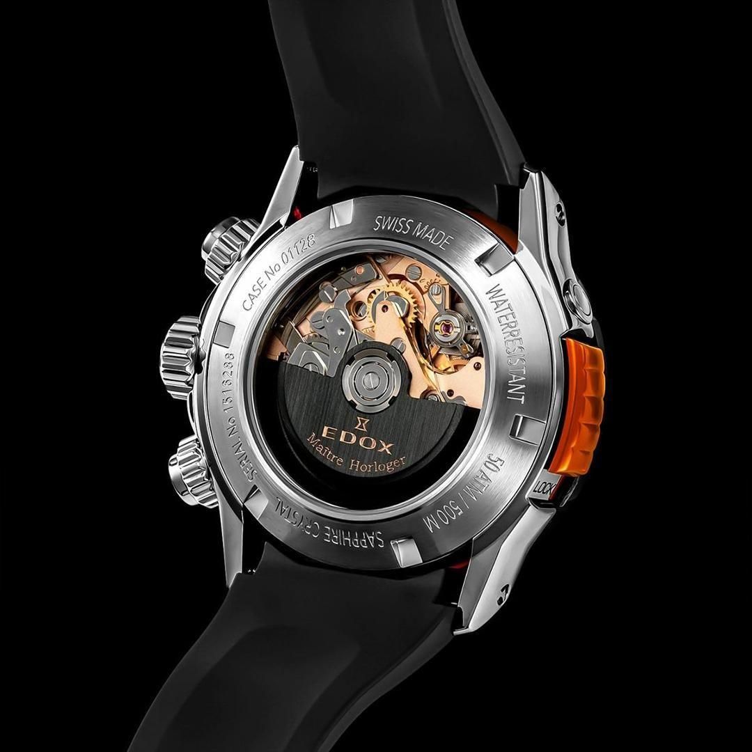01128-3NOCA-BUIDN EDOX エドックス クロノオフショア1 ベゼルロック クロノグラフ オートマティック