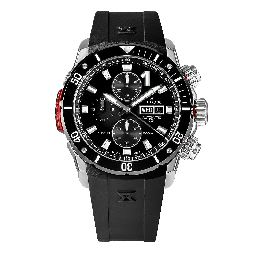 01128-3NRCA-NN EDOX エドックス クロノオフショア1 ベゼルロック クロノグラフ オートマティック
