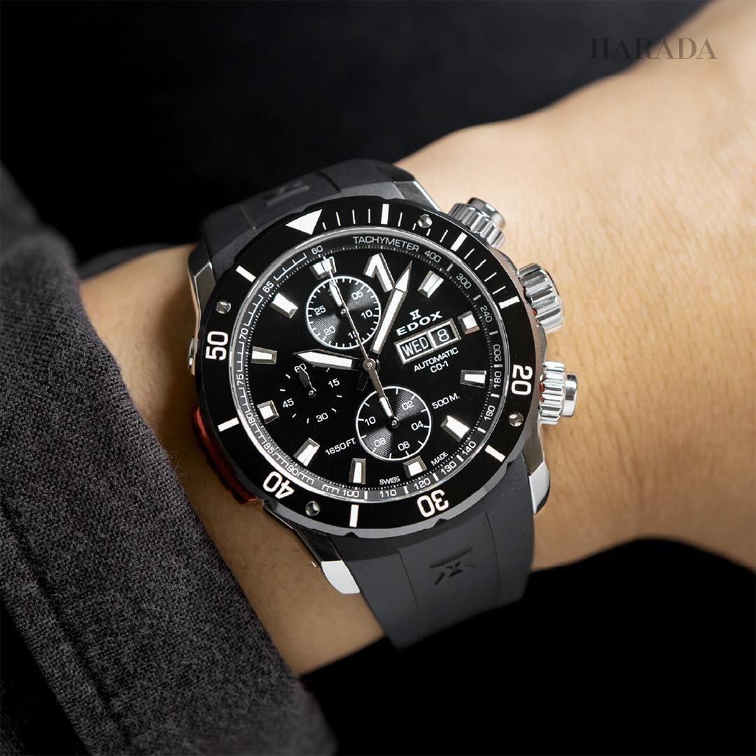  01128-3NRCA-NN EDOX エドックス クロノオフショア1 ベゼルロック クロノグラフ オートマティック