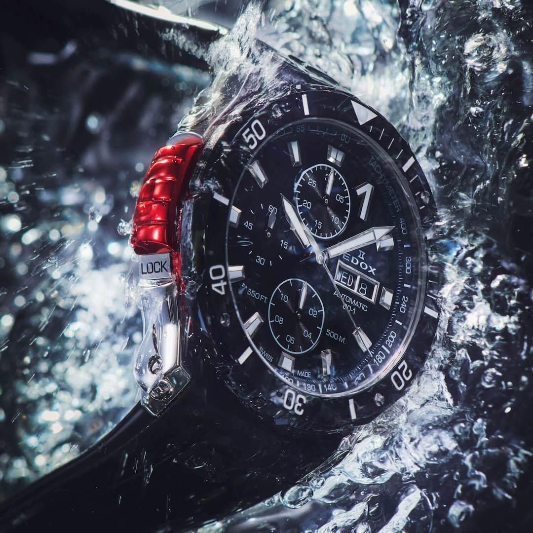  01128-3NRCA-NN EDOX エドックス クロノオフショア1 ベゼルロック クロノグラフ オートマティック