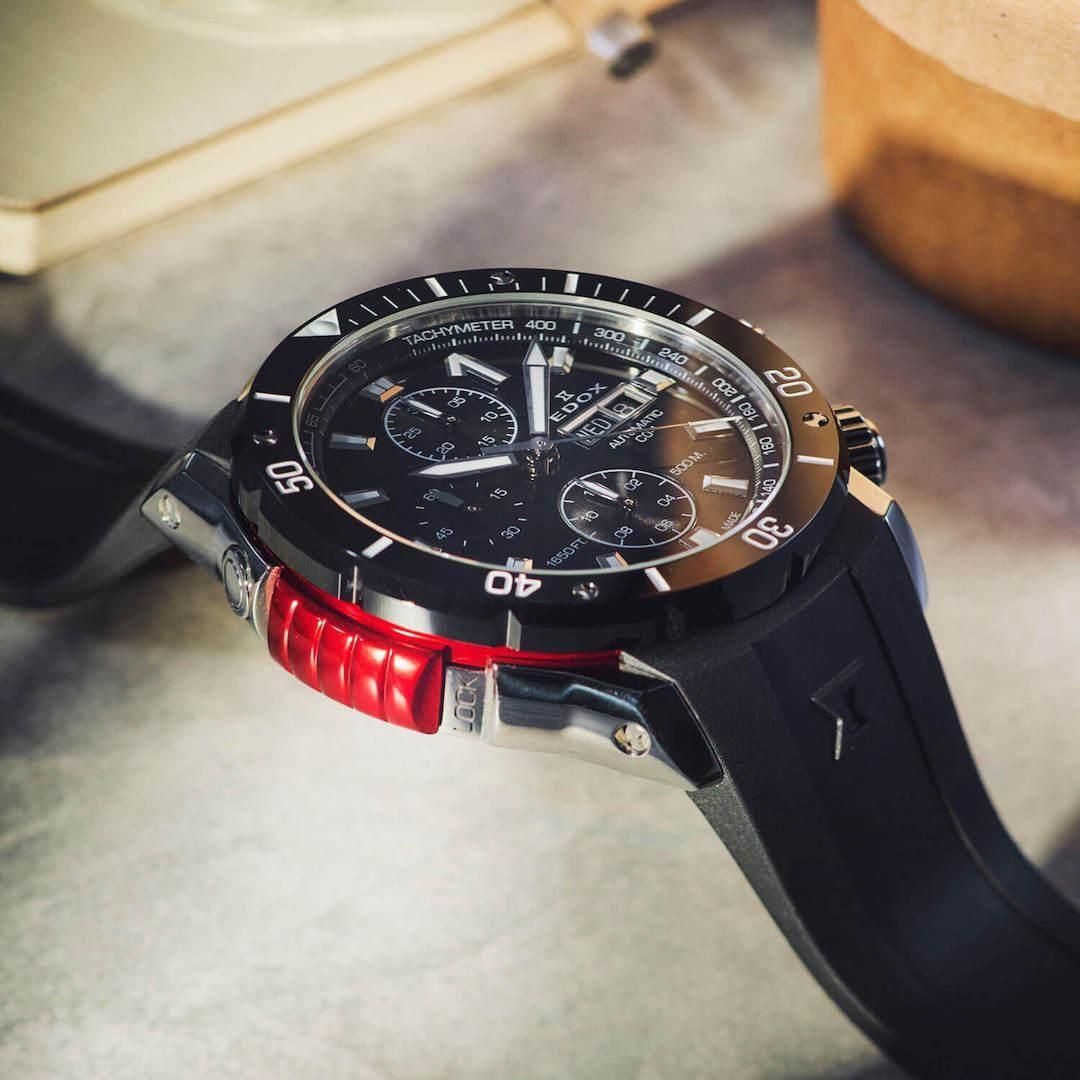  01128-3NRCA-NN EDOX エドックス クロノオフショア1 ベゼルロック クロノグラフ オートマティック