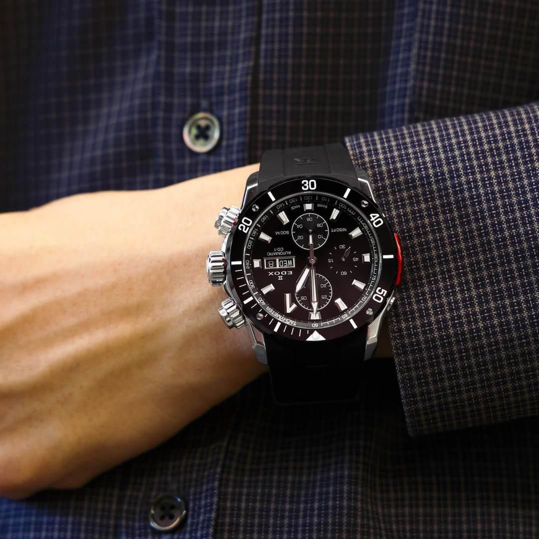  01128-3NRCA-NN EDOX エドックス クロノオフショア1 ベゼルロック クロノグラフ オートマティック