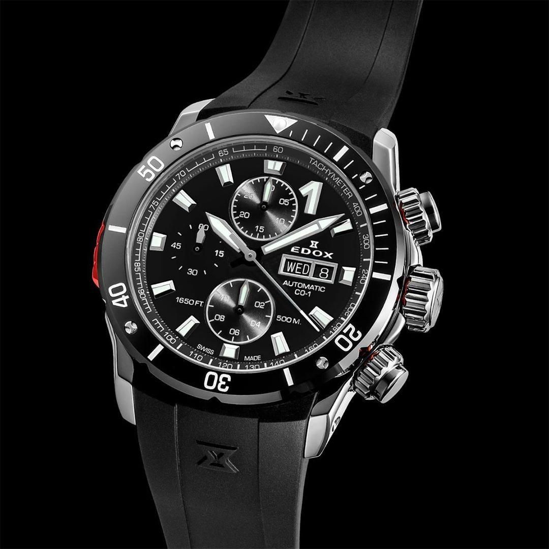  01128-3NRCA-NN EDOX エドックス クロノオフショア1 ベゼルロック クロノグラフ オートマティック