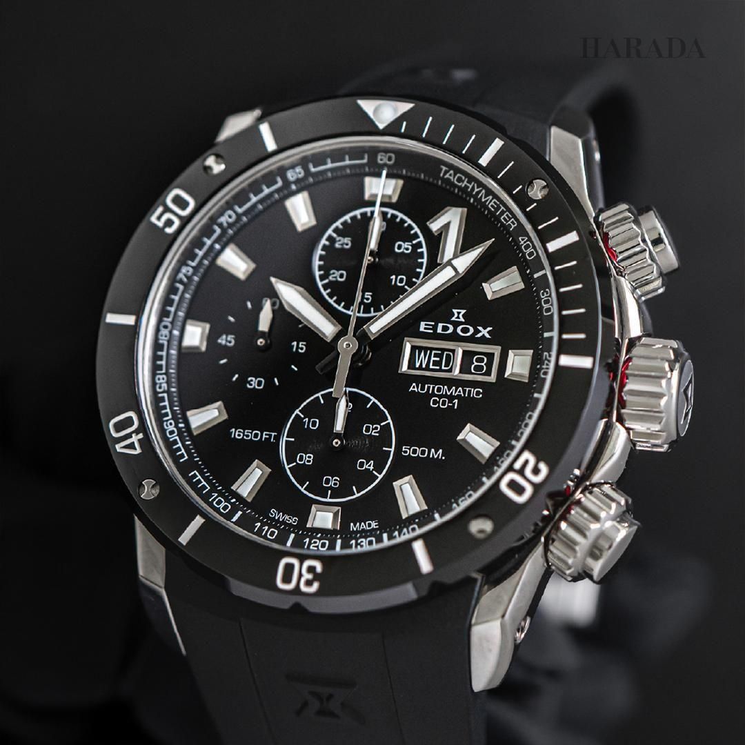  01128-3NRCA-NN EDOX エドックス クロノオフショア1 ベゼルロック クロノグラフ オートマティック