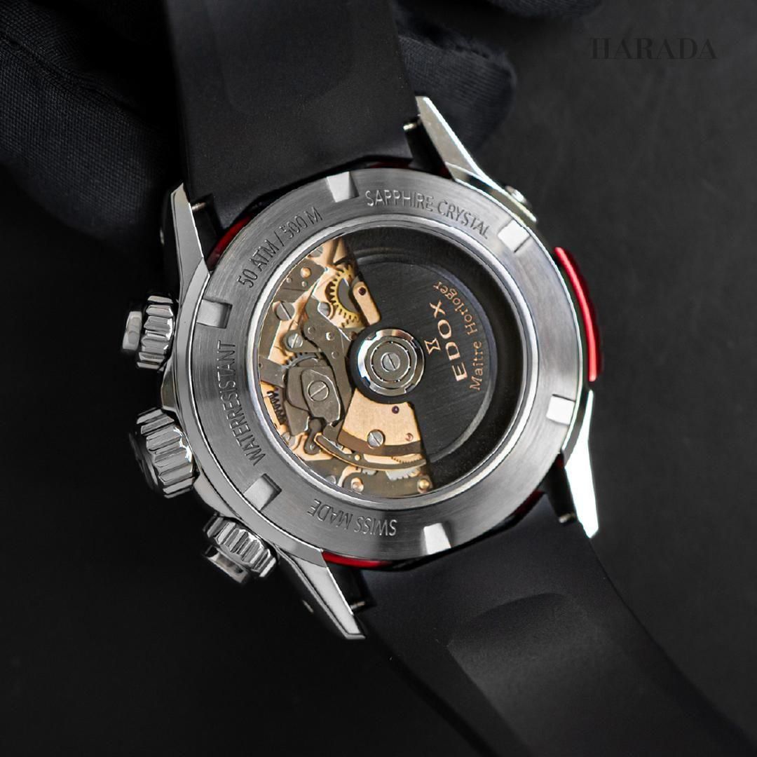  01128-3NRCA-NN EDOX エドックス クロノオフショア1 ベゼルロック クロノグラフ オートマティック