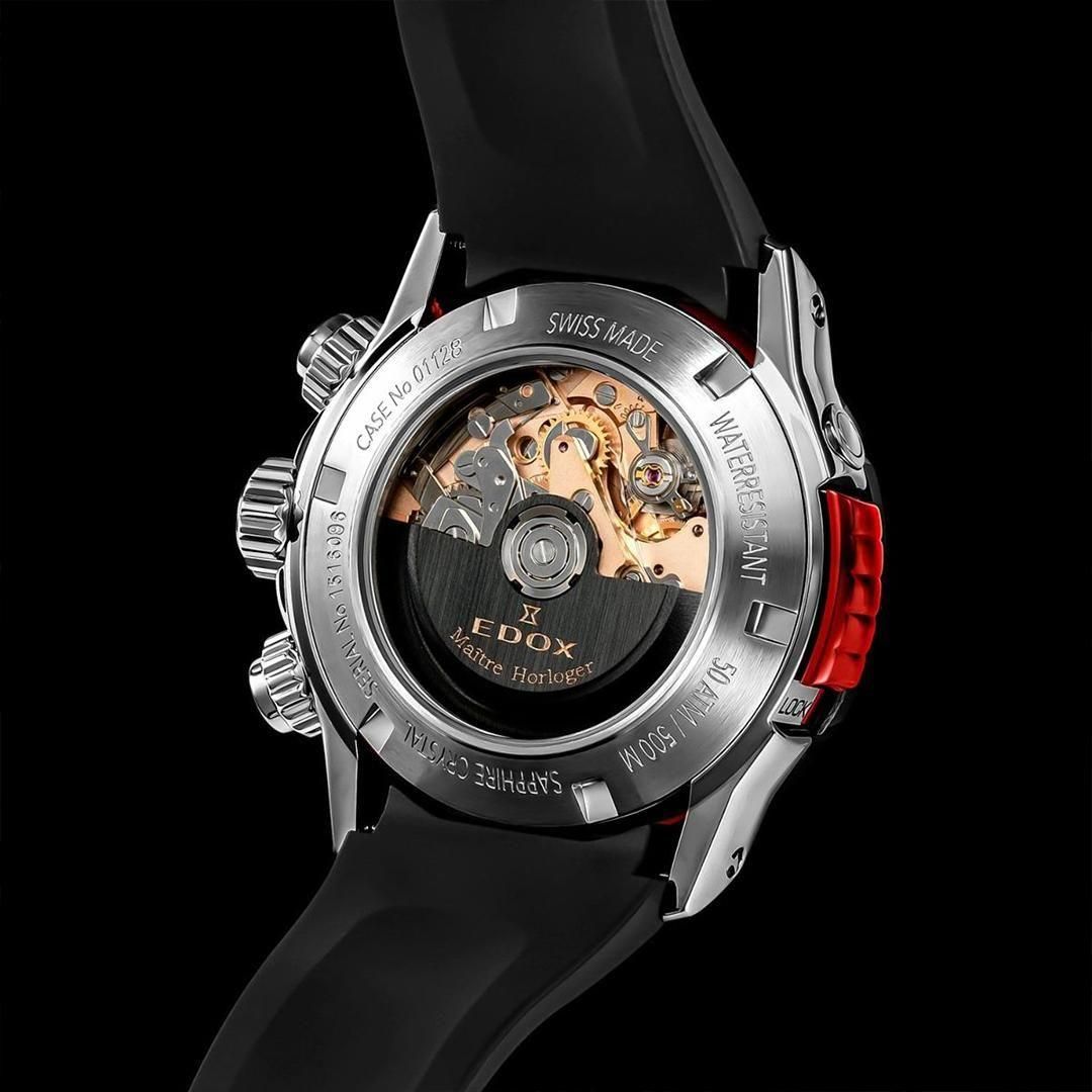01128-3NRCA-NN EDOX エドックス クロノオフショア1 ベゼルロック クロノグラフ オートマティック