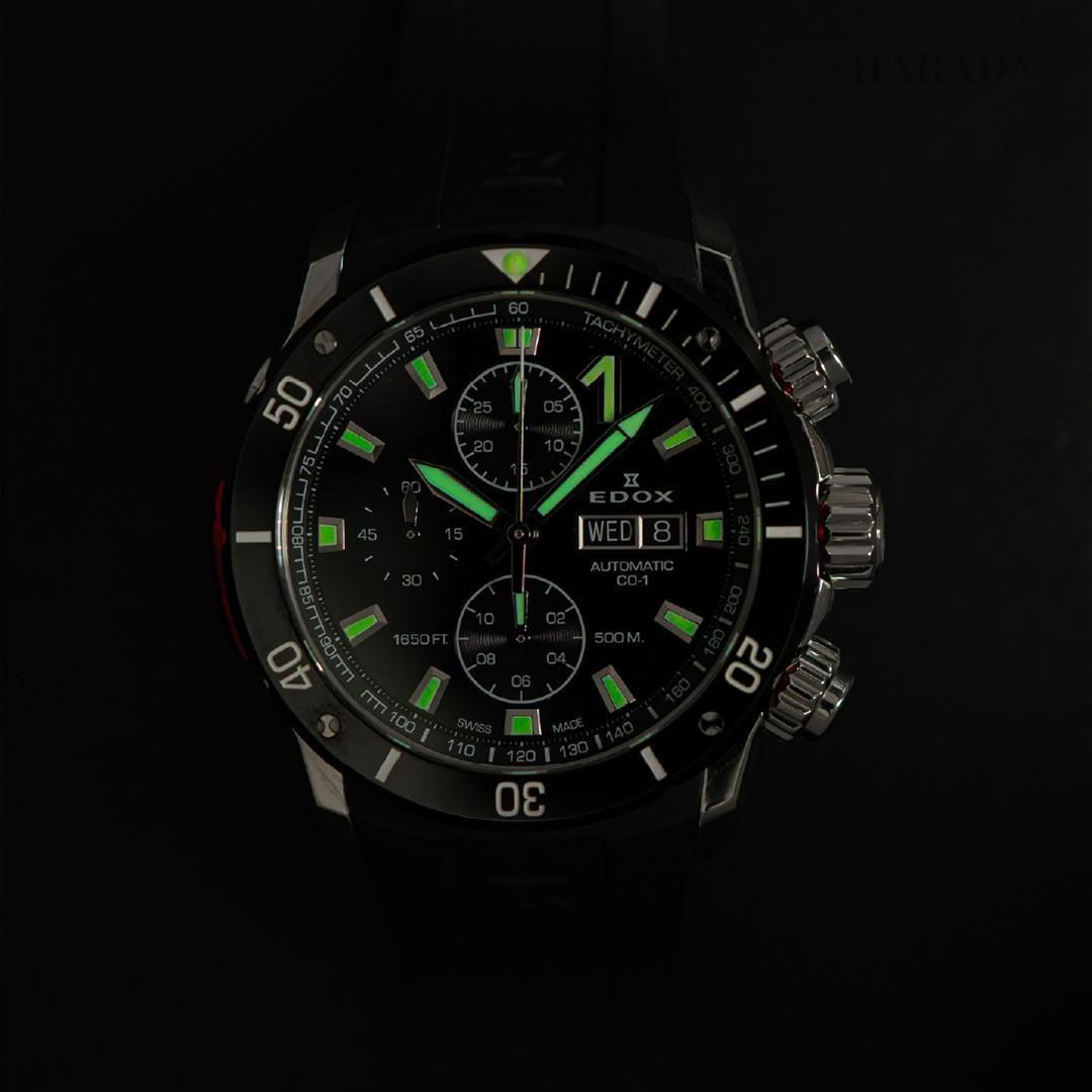  01128-3NRCA-NN EDOX エドックス クロノオフショア1 ベゼルロック クロノグラフ オートマティック