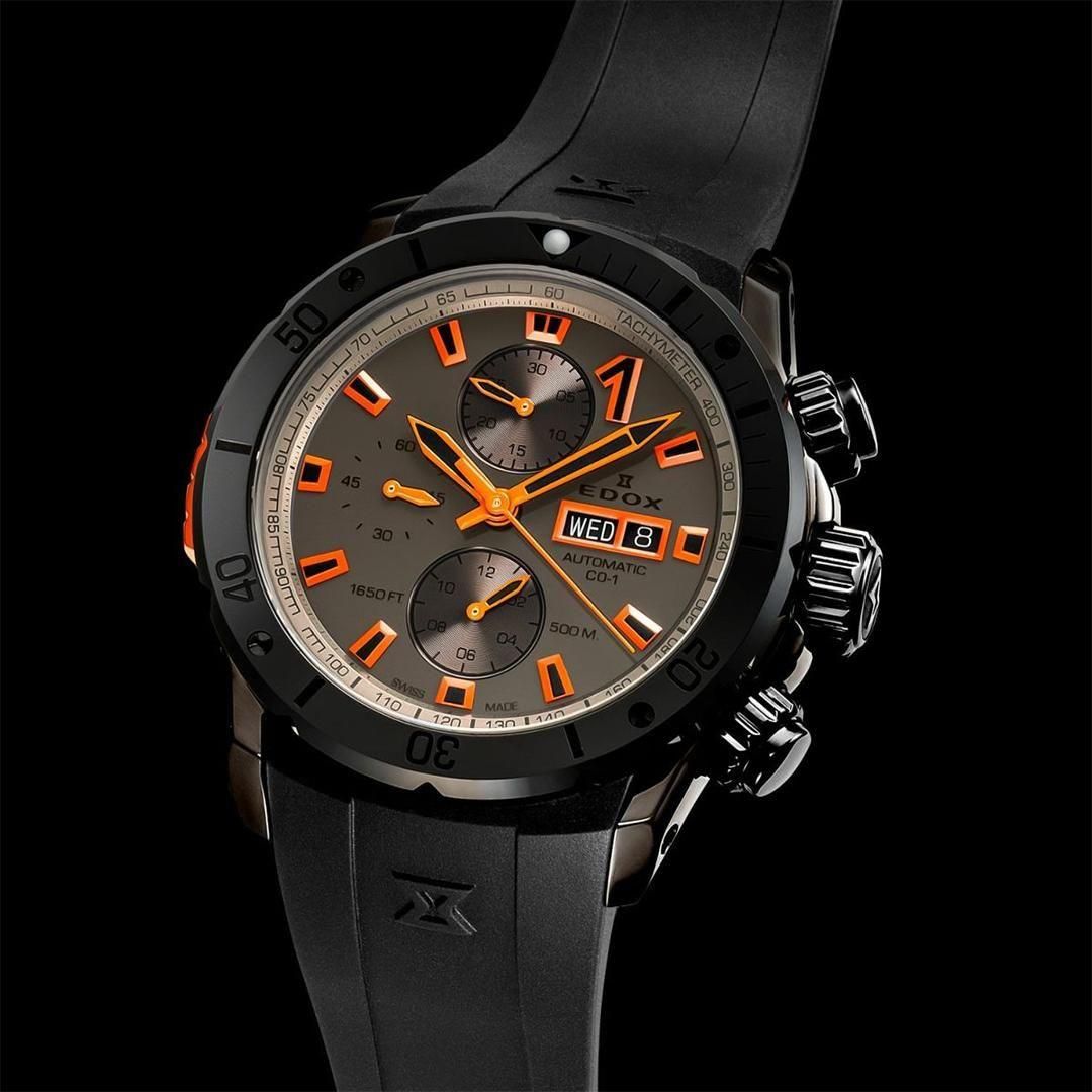 01128-37GNNOCA-GNO EDOX エドックス クロノオフショア1 ベゼルロック クロノグラフ オートマティック