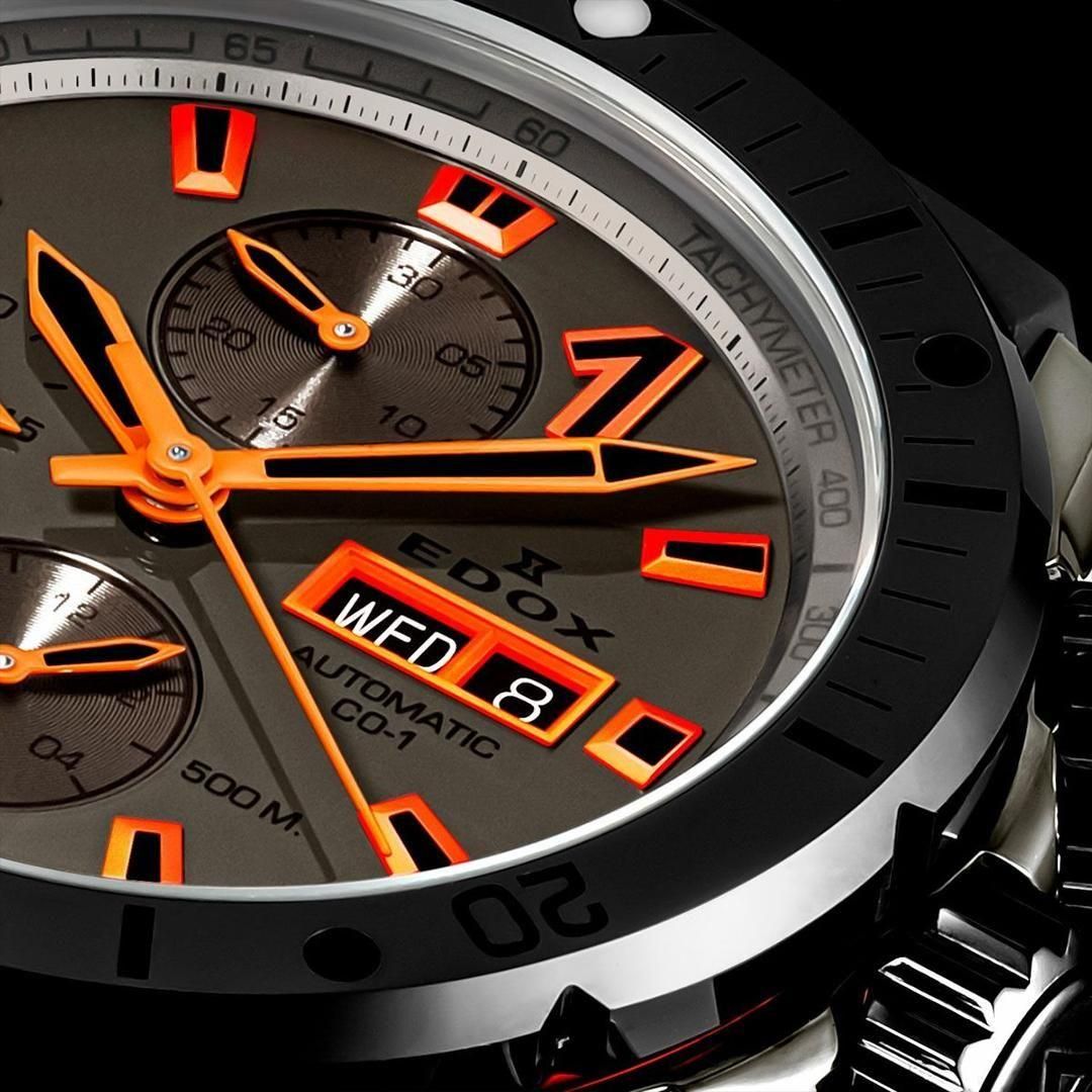 01128-37GNNOCA-GNO EDOX エドックス クロノオフショア1 ベゼルロック クロノグラフ オートマティック