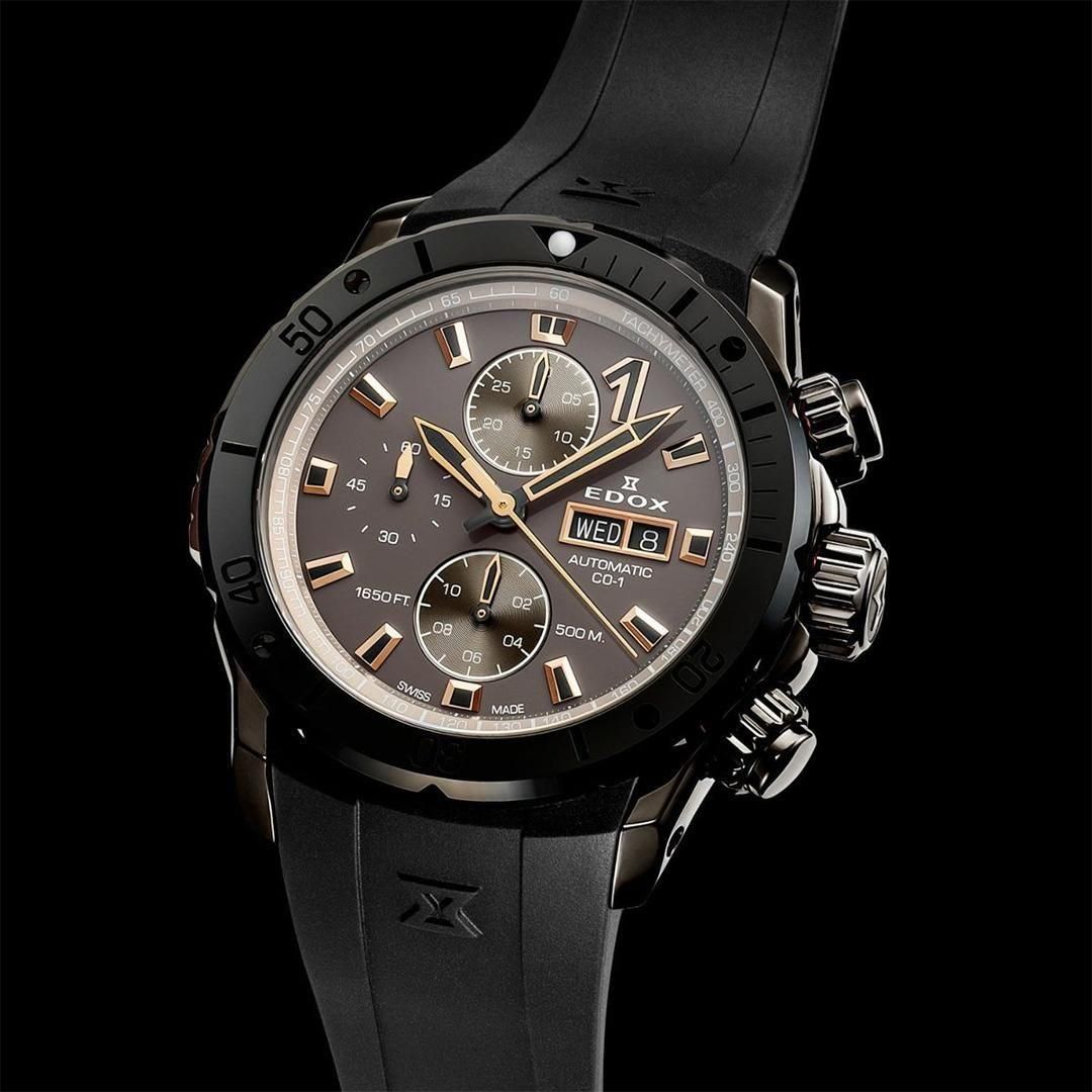 01128-37GNRCA-GNR EDOX エドックス クロノオフショア1 ベゼルロック クロノグラフ オートマティック