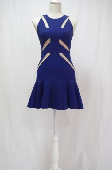 BCBG MAXAZRIA ドレス ブルー BCBG MAXAZRIA（ビーシービージー マックスアズリア）size：US 0