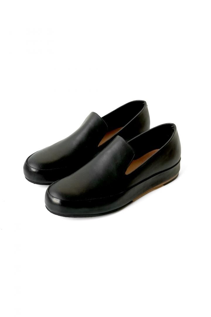 feit ブラックレザー スリッポン ファイト FEIT Handsewn Slipper （BLACK） -FASCINATE