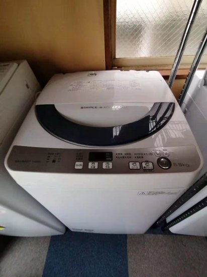 SHARP ES-GE55R 洗濯機 5.5kg 16年製 - e-しらくら