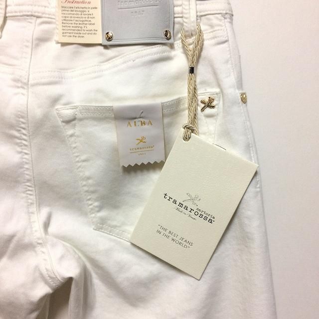 Tramarossa LEONARDO ホワイト　デニム tramarossa トラマロッサ 24.7 ストレッチデニム LEONARDO SLIM