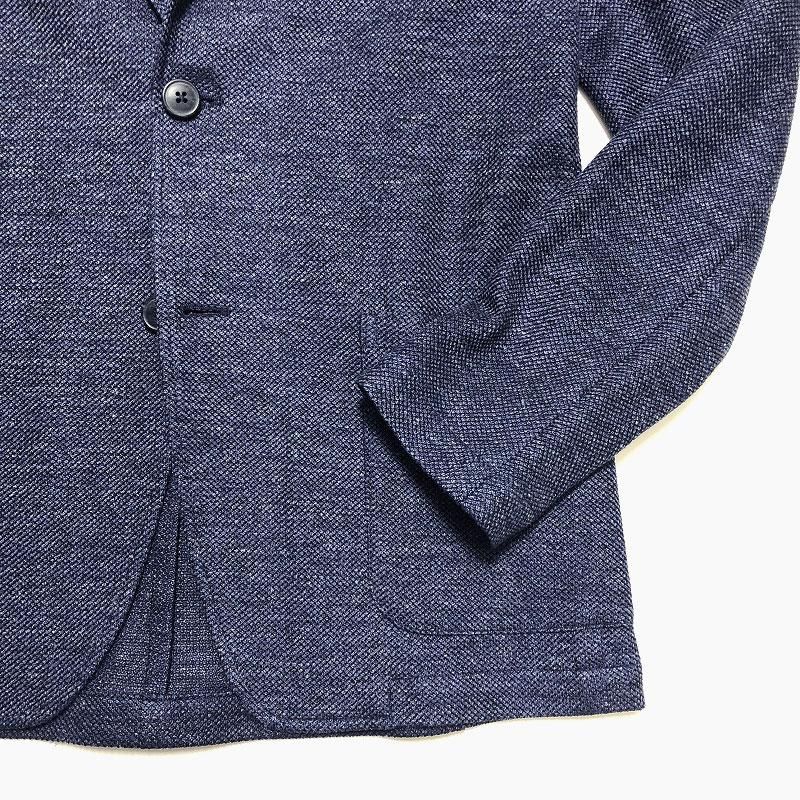 アルテア ニットジャケット Altea 46 ネイビー altea アルテア リネンコットン 2B ニットジャケット NAVY