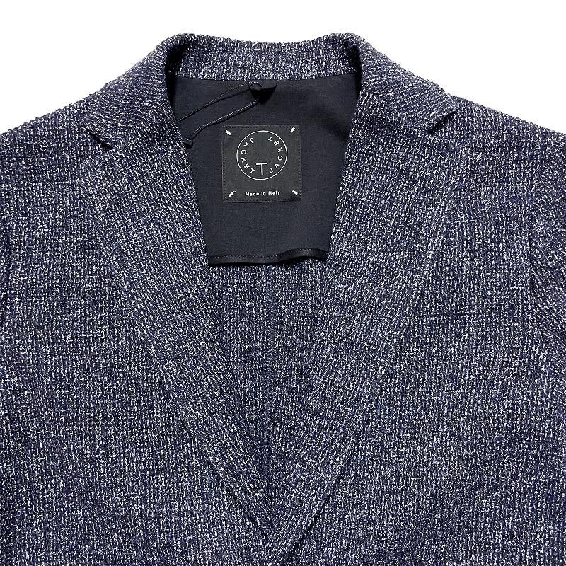 T-JACKET ティージャケット ファンシーツイード ストレッチ メランジ 2Bジャケット | alta sotto
