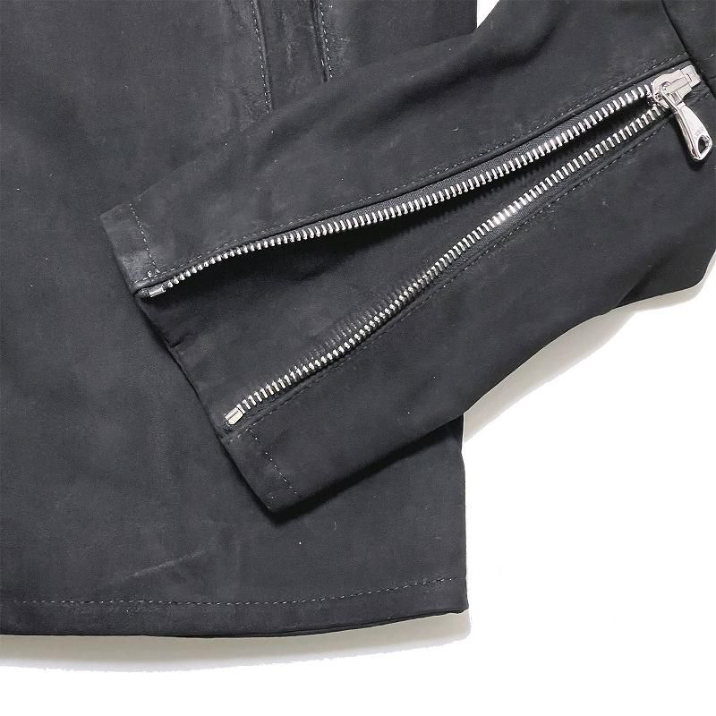極美品◎EMMETI ライダースジャケット　シングル　スウェード　山羊革　50 EMMETI (エンメティ) KELSO (ケルソ) Pig Suede Water Repellent