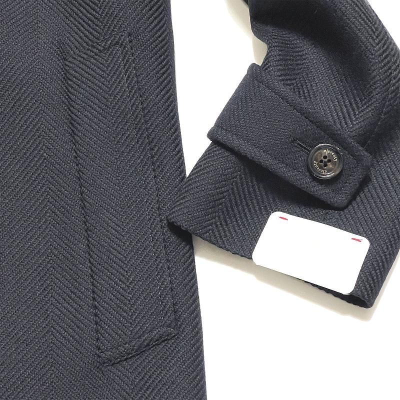 eleventy イレブンティ 中綿入り ヘリンボーンウール ステン