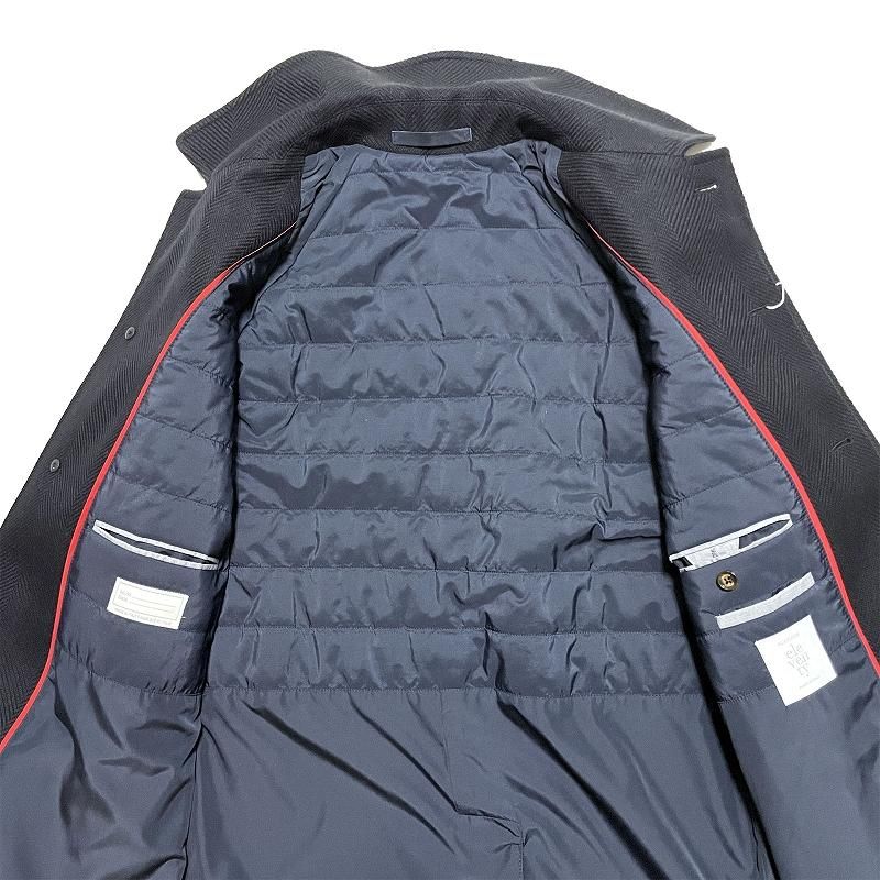 eleventy イレブンティ 中綿入り ヘリンボーンウール ステン