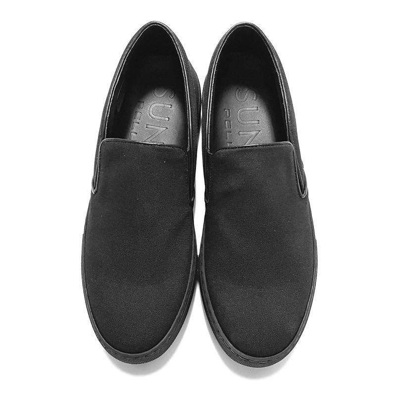 PELLICO SUNNY ペリーコ サニー メンズ GIOIA 3.5cm 厚底 コットンキャンバス スリッポンスニーカー BLACK | alta sotto PELLICO SUNNY ペリーコ サニー メンズ GIOIA 3.5cm 厚底 コットンキャンバス スリッポンスニーカー BLACK | alta sotto