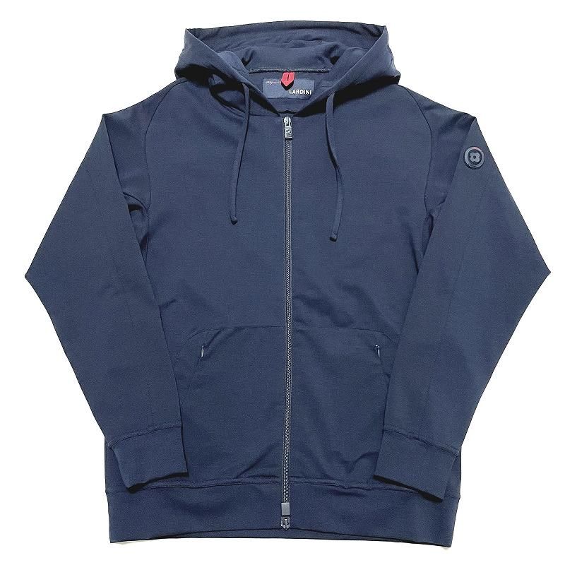 LARDINI ラルディーニ EASY WEAR イージーウエア ストレッチジャージー ジップアップパーカー | alta sotto