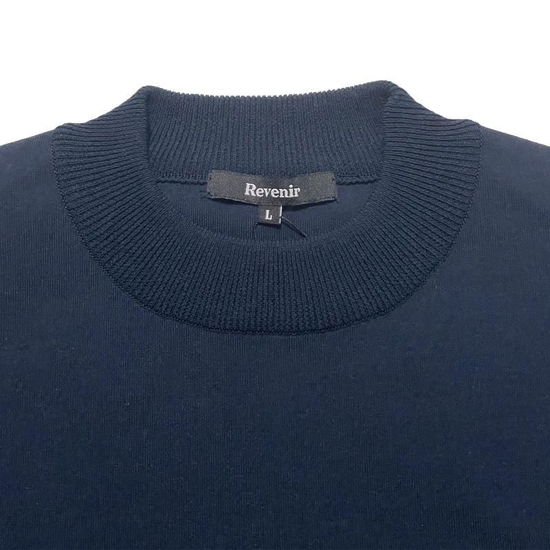 Revenir リブニール モックネック ショートスリーブ