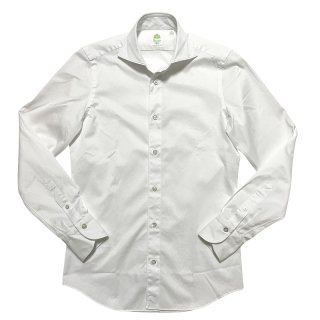 Finamore フィナモレ シャツ メンズ / SIMONE BALI C0444 シモーネ バーリ カッタウェイカラー ツイルシャツ ホワイト
